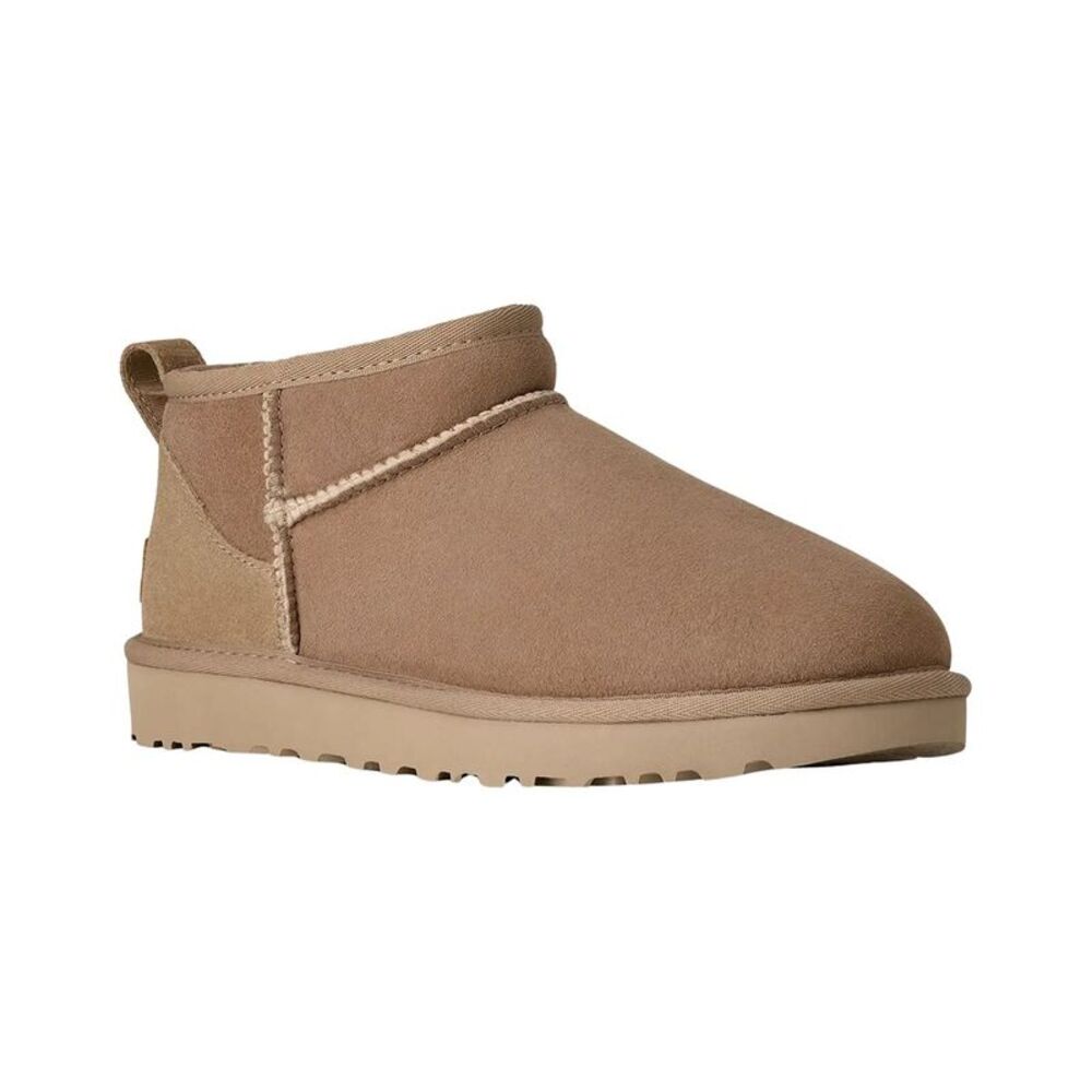 Ugg Classic Ultra Mini Suede & Shearling Boot, Brown